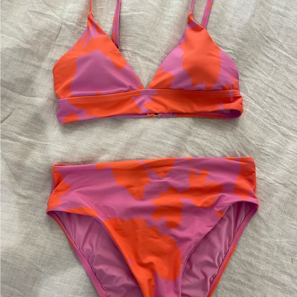 Pink and Orange Bikini Set